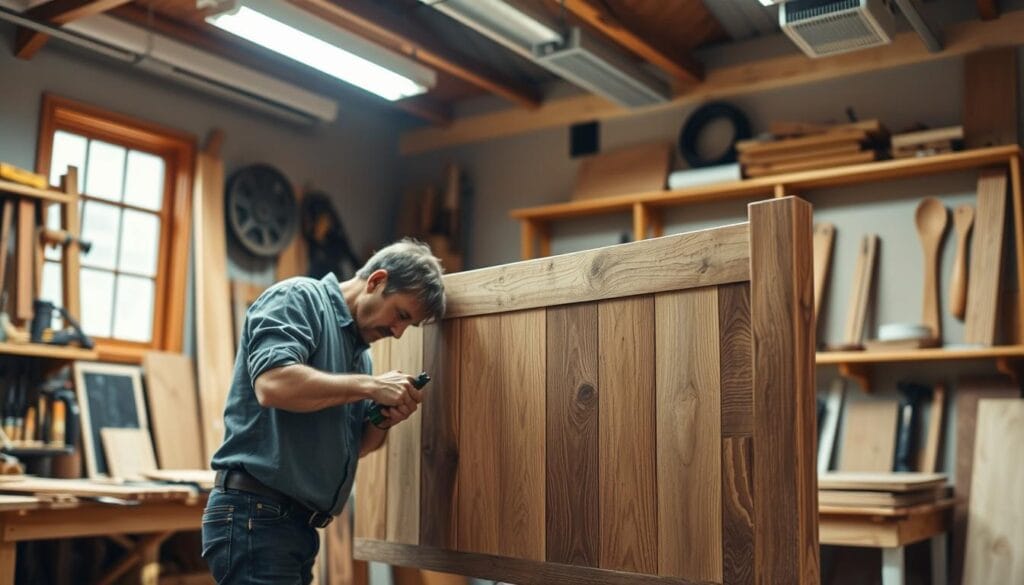Fabriquer une tête de lit DIY : idées et astuces 5 Fabrication de tête de lit en bois
