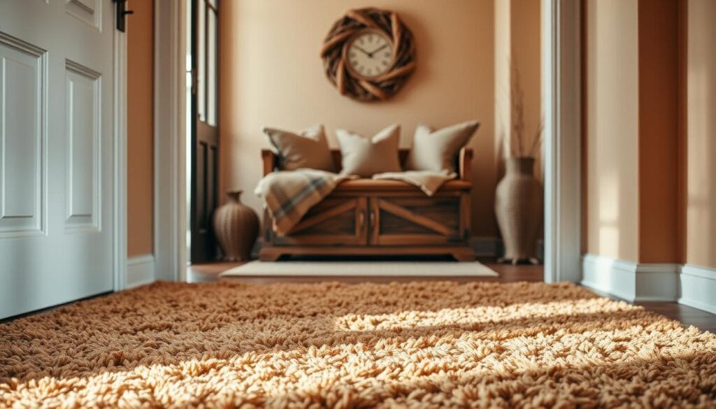 Déco entrée maison : idées pour un accueil chaleureux 5 Tapis d'entrée chaleureux