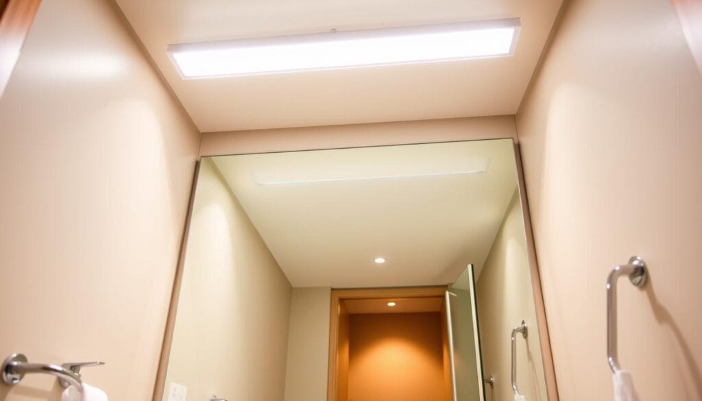 Aménager une salle de bain petit espace - Conseils 5 Éclairage salle de bain design