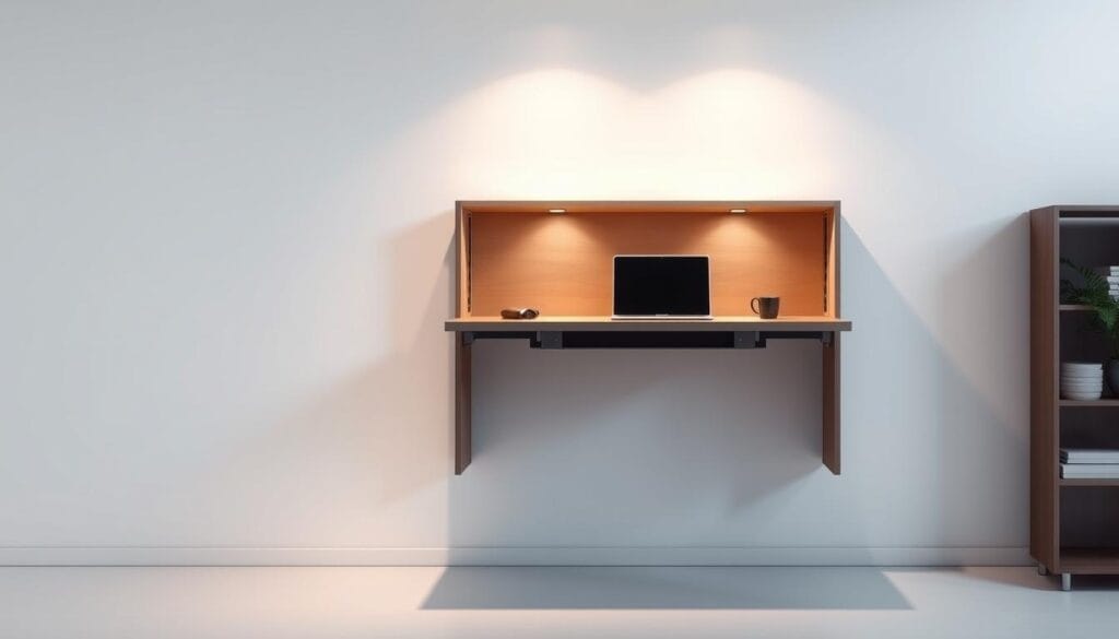 bureau escamotable mural